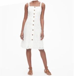 Gap Button Down Eyelet Dress